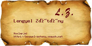 Lengyel Zétény névjegykártya